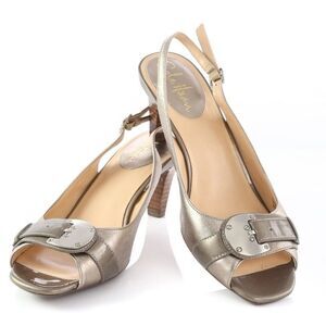 Cole Haan Metallic Leather Slingback Sandals Open Toe Shoes Women’s 6.5